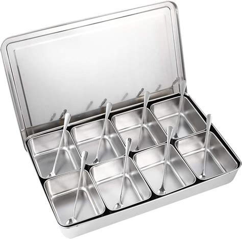 stainless steel seasoning box|Amazon.com: Pissente Stainless Steel Seasoning Box, 4 .